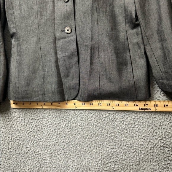Kasper ASL Blazer Womens 6P Gray 3 Button Lined Long Sleeve - Picture 10 of 12